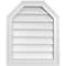 Ekena Millwork Octagonal Top Surface Mount PVC Gable Vent w/ 2"W x 1-1/2"P Brickmould Frame, 18"W x 22"H GVPOT18X2202SN - alternate 1